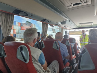 Visite du port en car